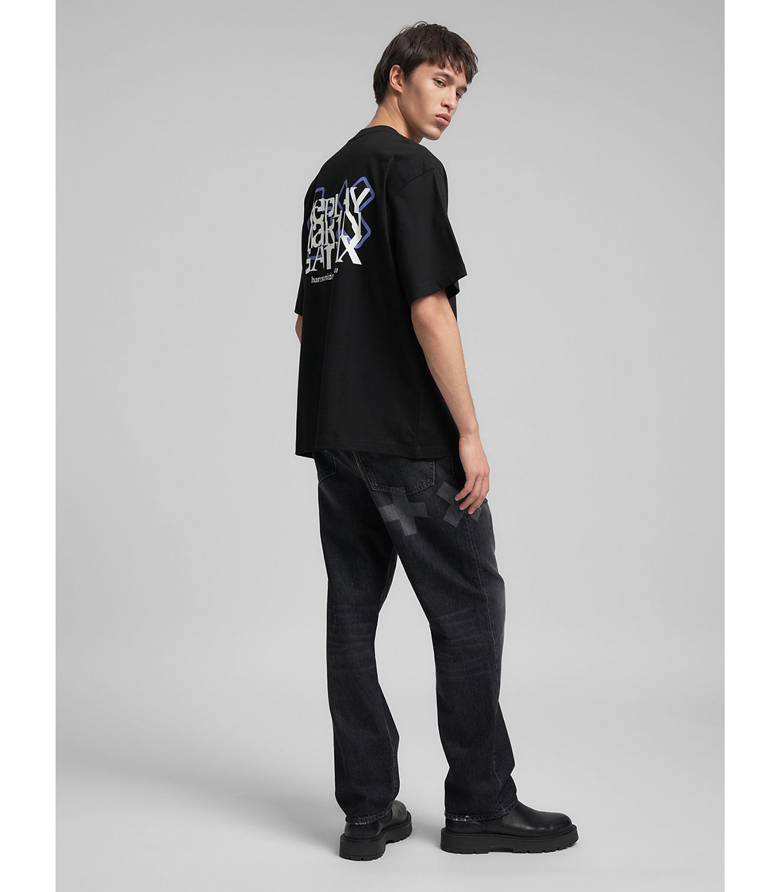 オーバーフィット REPLAY X MARTIN GARRIX ロゴ&レタリング Tシャツ 詳細画像 ブラック 2